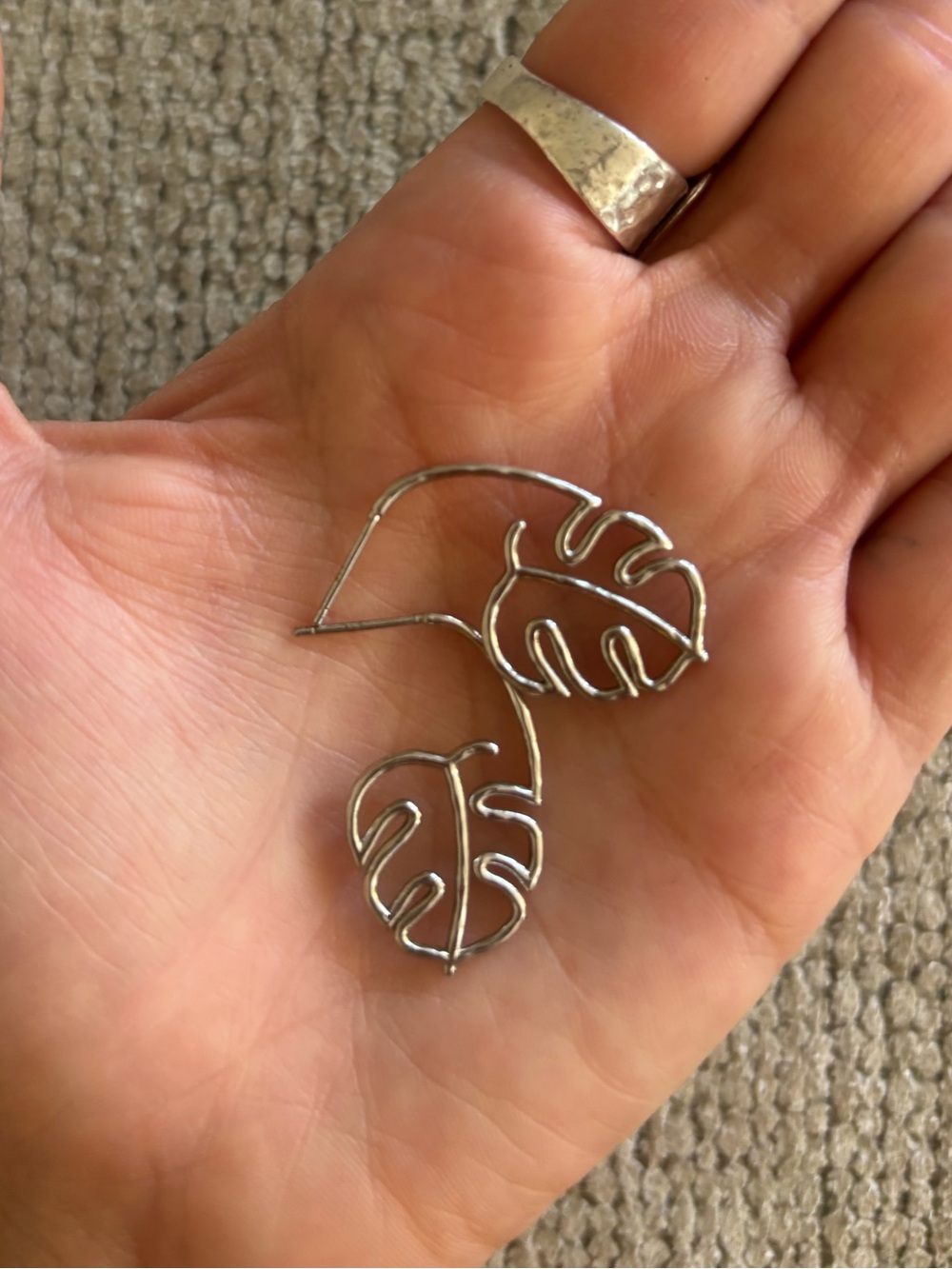 Little leaf silver earrings!